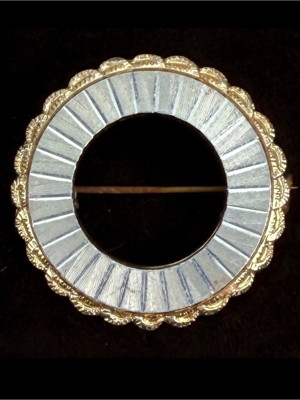 Vintage Silvertone West Germany stamped brooch pin